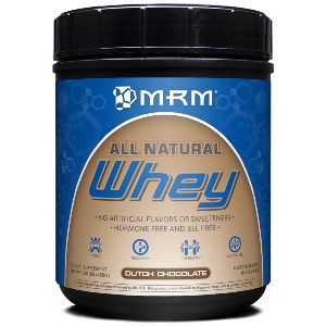 Smaller sized Dutch chocolate flavored whey from MRM for protein and calories..
